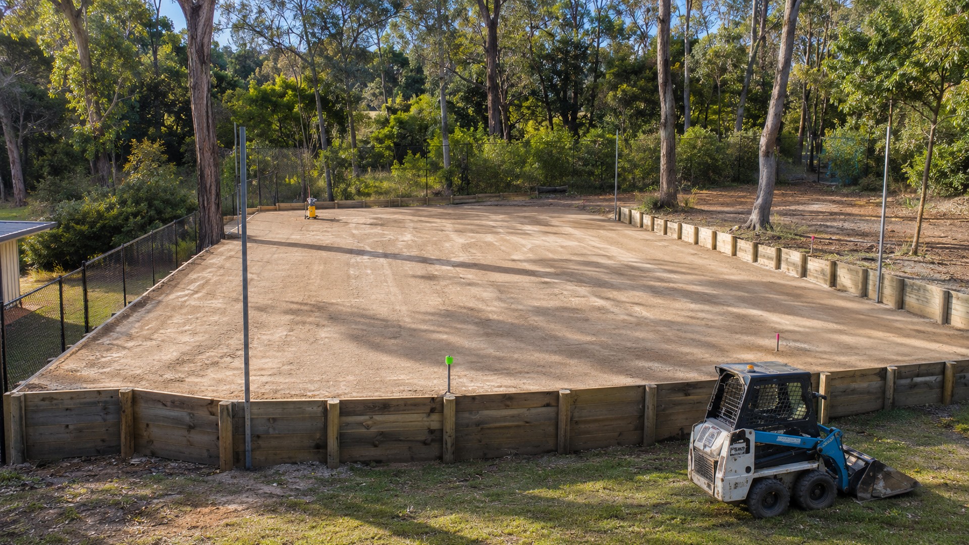 Retaining wall and levelled pad project by Holly Civil