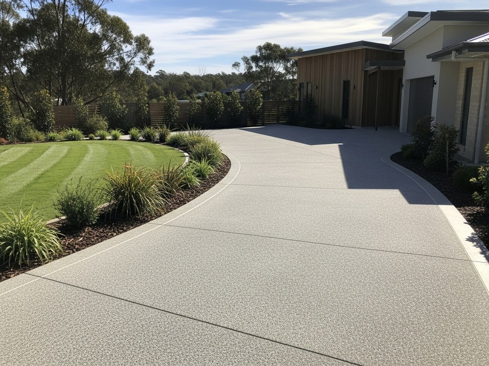 Concreters in Ormeau - Holly Civil exposed aggregate concrete driveway